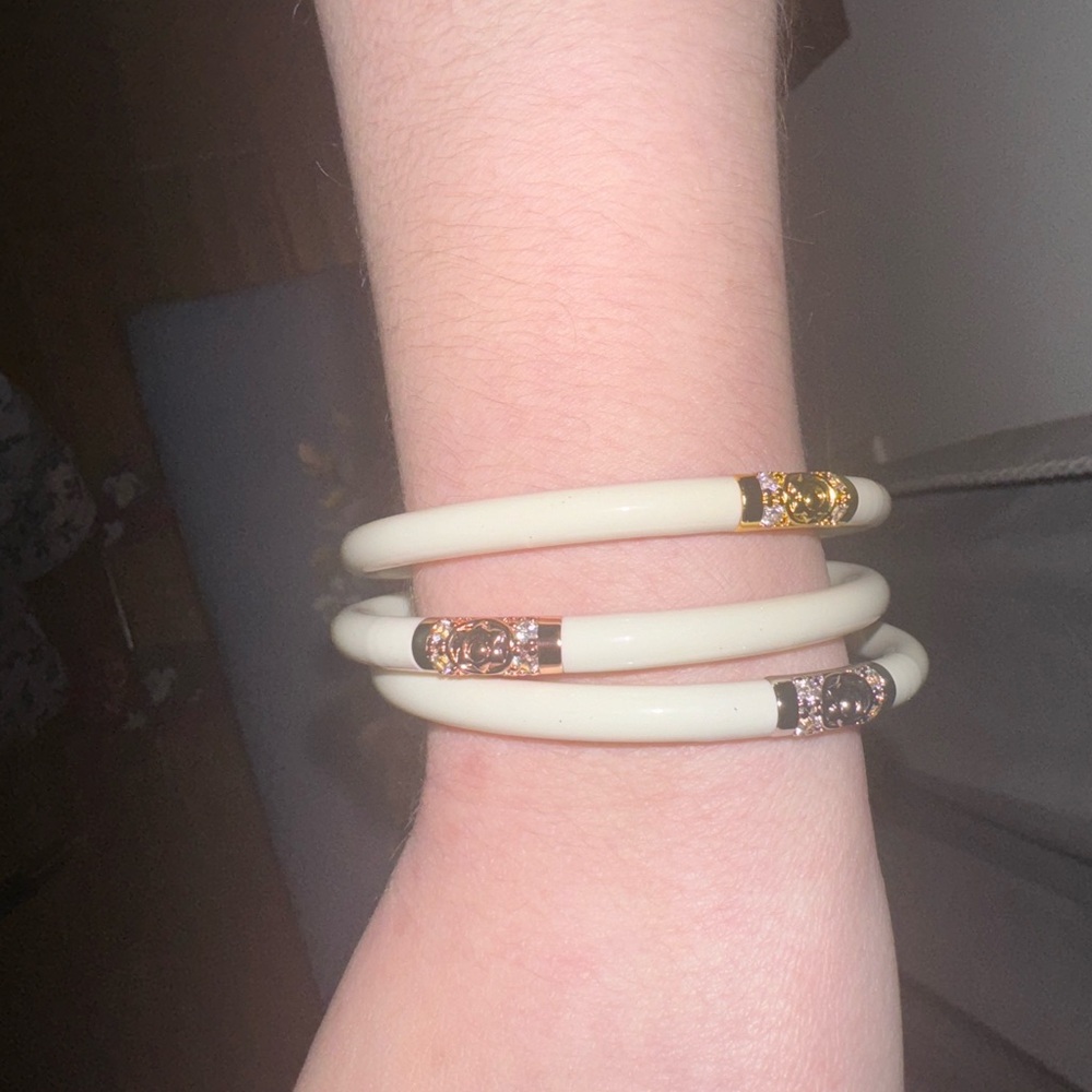 BUDHAGIRL IVORY THREE KINGS ALL WEATHER BANGLES®